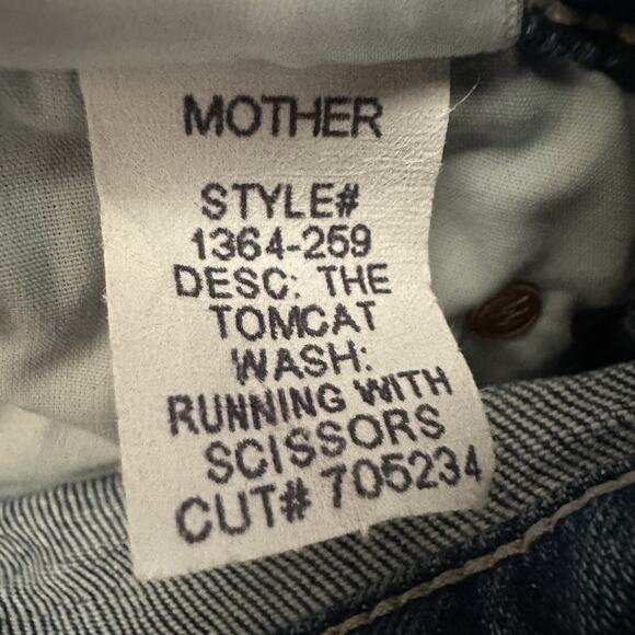 Mother Superior The Tomcat Jeans Frayed Women’s Size 24x25 - Picture 13 of 15